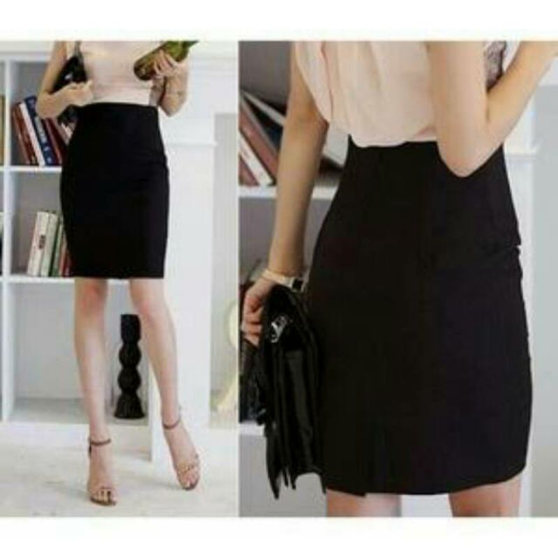 ROK SPAN PENDEK/rok kerja wanita/rok scuba pendek
