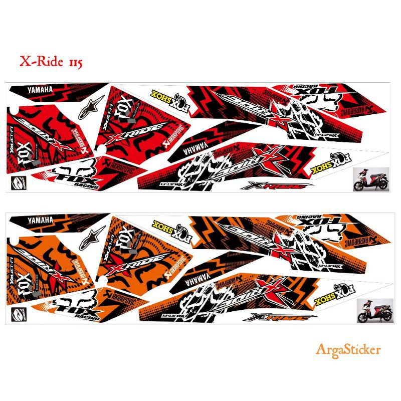 Stiker Motor X ride Striping  X ride 115 Variasi Yamaha Motor