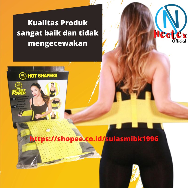 Korset Pembakar Lemak Sabuk Pengecil Perut Hot Shaper Power Belt Corset Pelangsing