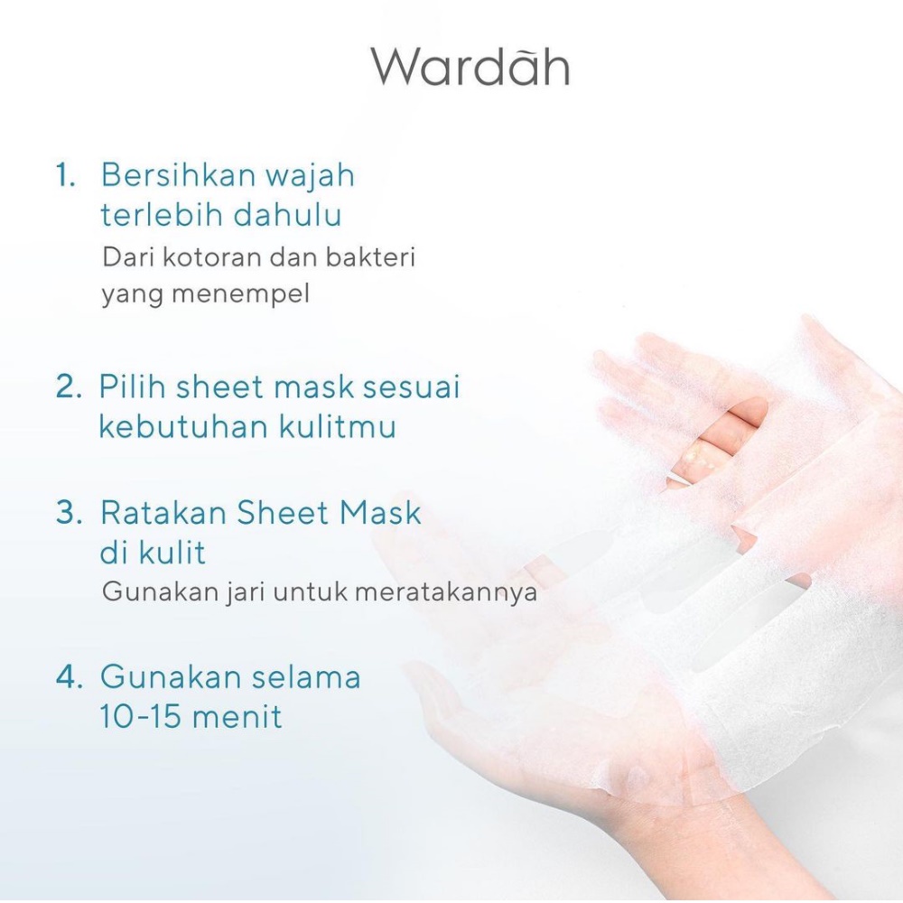 Wardah Sheet Mask Nature Daily Series | Lightening Essence Sheet Mask 20ml