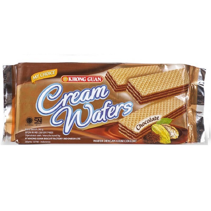 

Khong Guan cream wafer chocolate 240gr