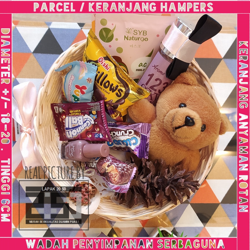 KERANJANG SERBAGUNA MURAH ROTAN BULAT PARCEL HAMPERS HANTARAN SESERAHAN PERNIKAHAN LAMARAN KOTAK PARSEL MINI KECIL BESAR JUMBO PROPERTI FOTO PRODUK