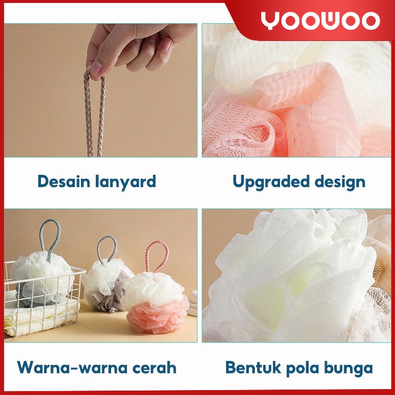 Sponge mandi / Shower Puff  / Sponge Busa Bagus /Spons Mandi Pendek