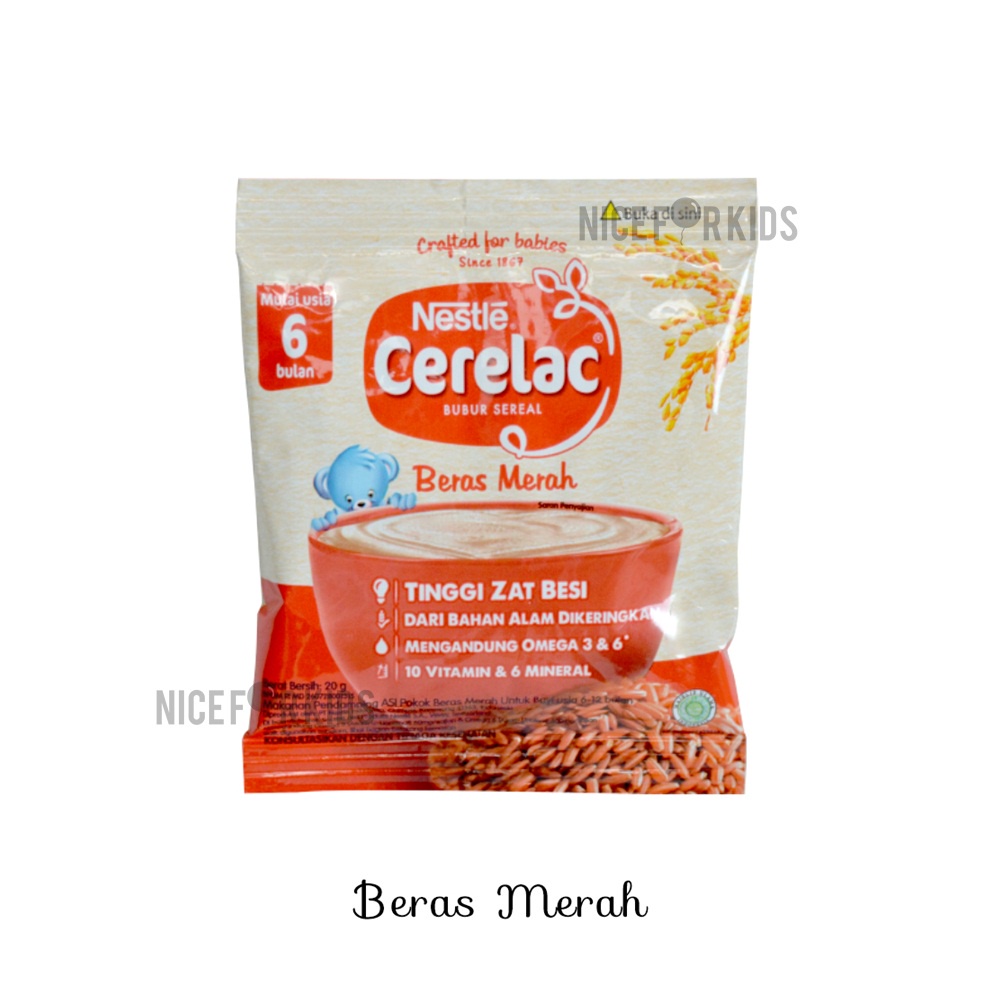 Nestle Cerelac Bubur Bayi 6+ Kemasan Renceng Isi 8 Sachet / Bubur Instan Bayi / Bubur Sereal