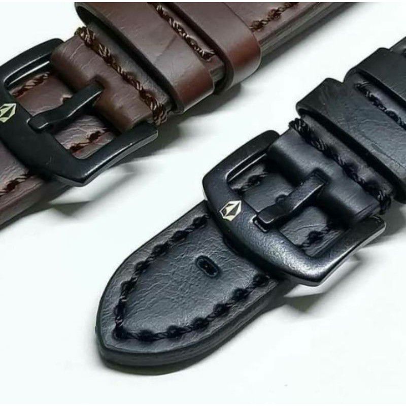 Tali jam tangan expediton kulit hitam coklat strap tali jam tangan kulit 18,20,22,24mm 02