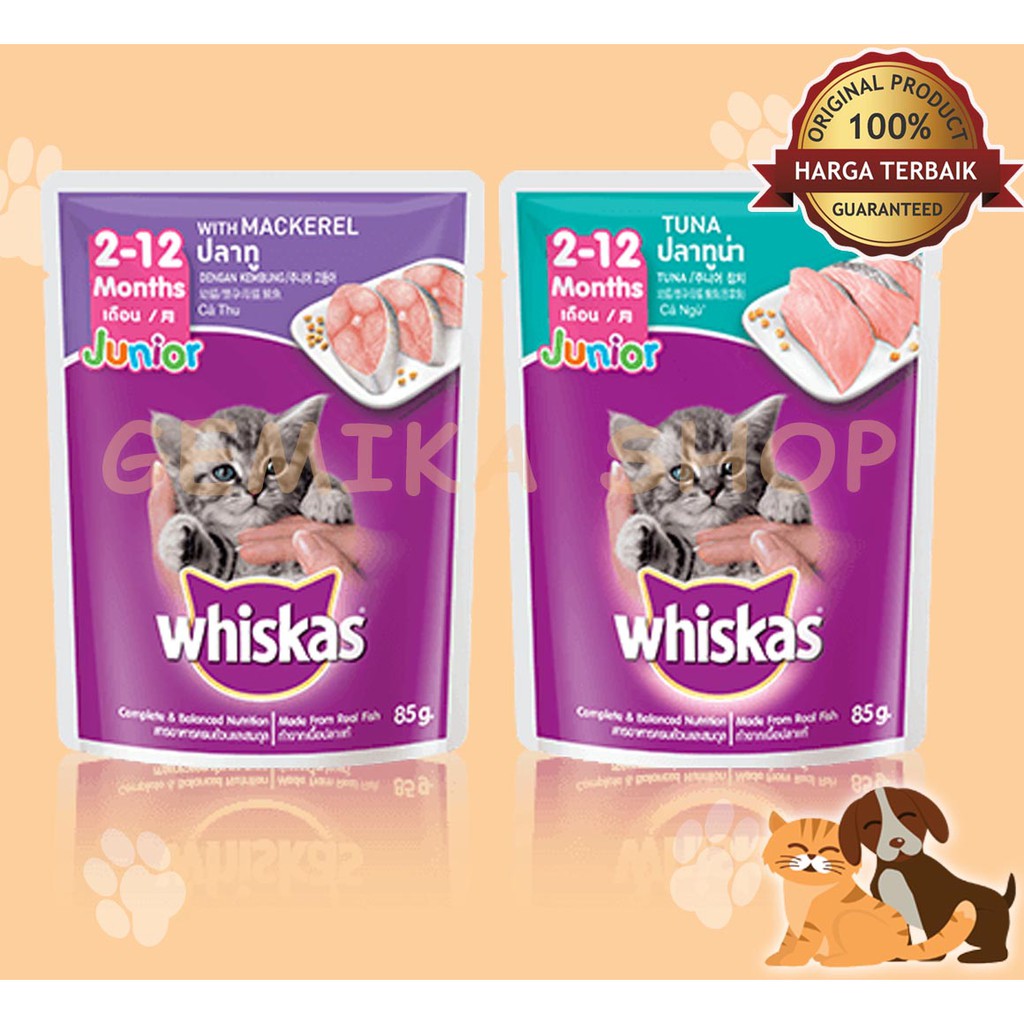 WHISKAS JUNIOR 85GR | MAKANAN KUCING | KITTEN FOOD