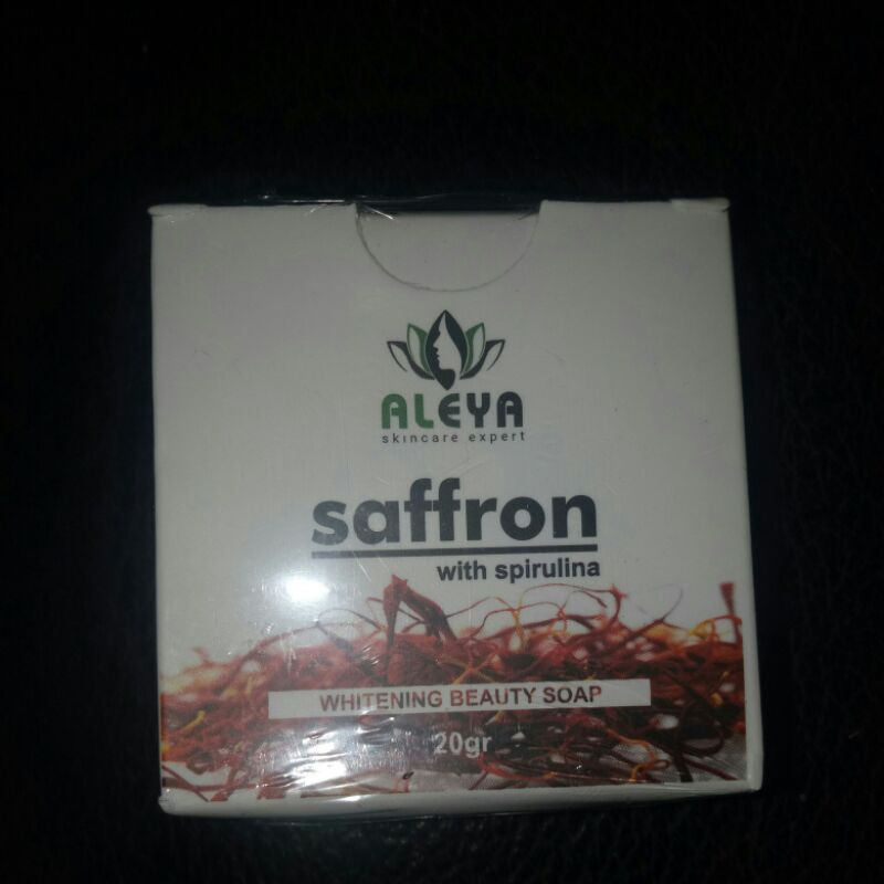 Sabun Saffron Aleya Spirulina 20gr Pemutih Whitening Beauty Soap jerawat flek kusam