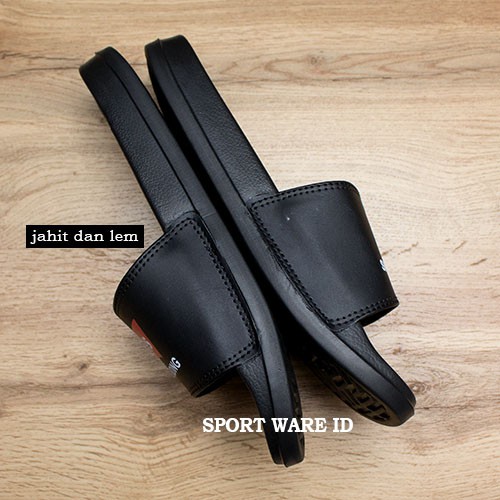 Sandal Slop Pria JEEP Karet / Sandal Slide Selop Slip on unisex Hitam