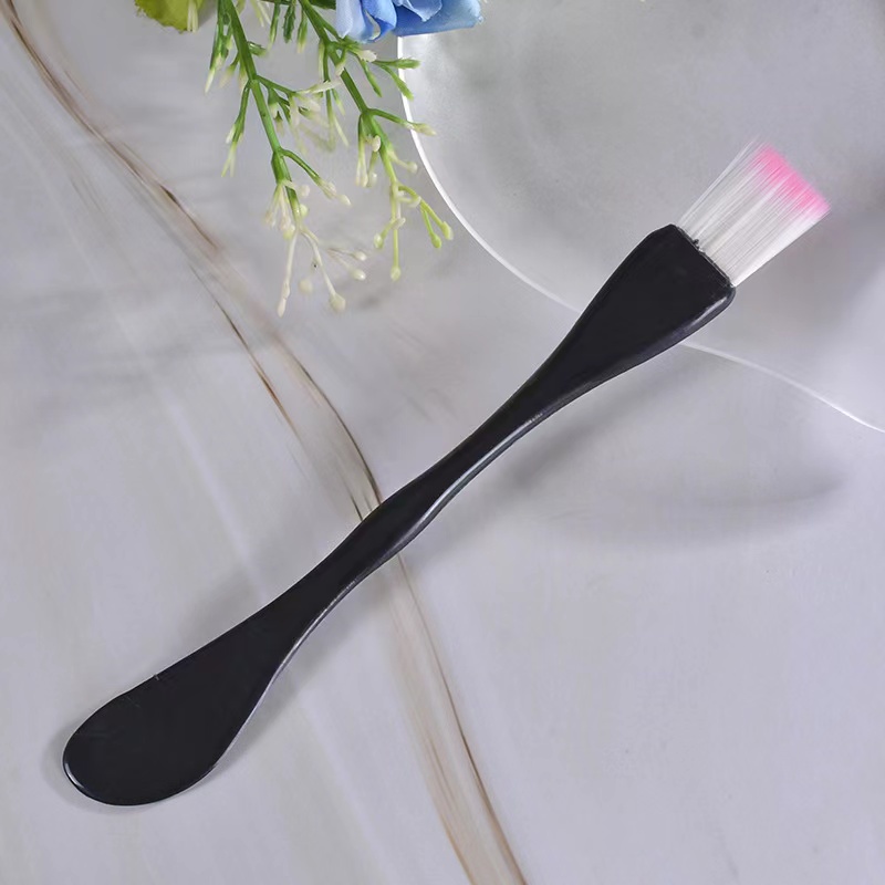 Kuas Masker Wajah 2 in 1 Kuas Masker Bulu Spatula Murah Import- Brushes Make Up Tools 2 in 1