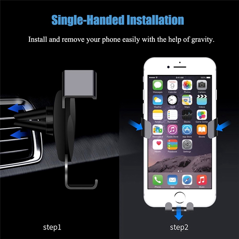 Stand Holder Smartphone Universal Tanpa Magnetik Untuk Ventilasi Ac Mobil