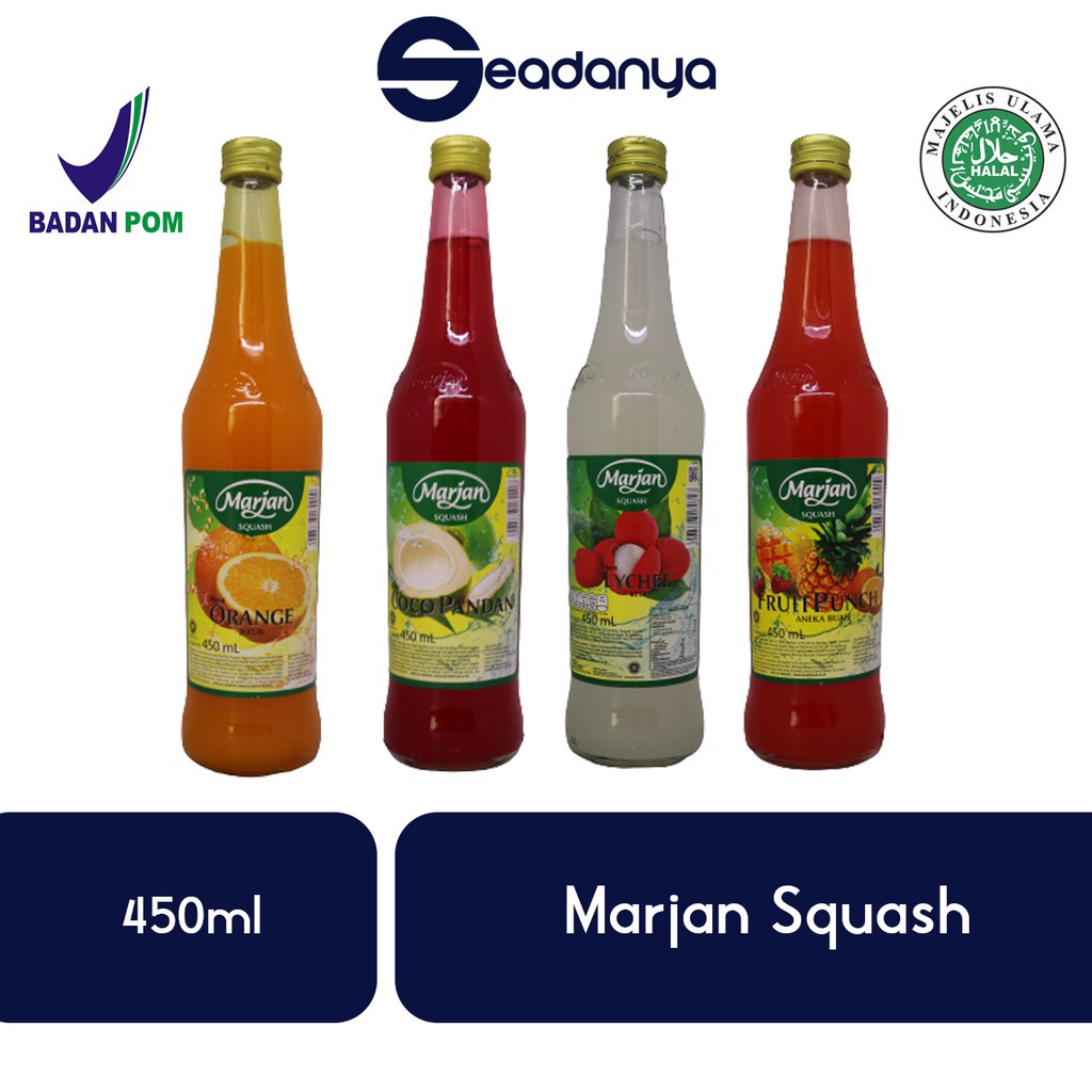 

Marjan Squash Sirup Semua Rasa TERLENGKAP 450ml HALAL MUI BPOM - HARGA PROMO