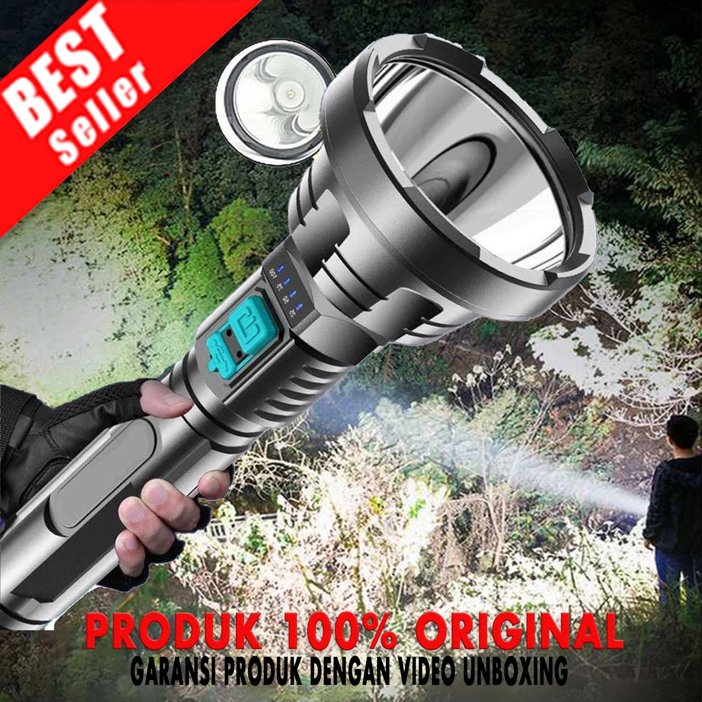 Senter Led Super Terang Jarak Jauh Charger Waterproof Cas USB Cree XPE 500 Lumens