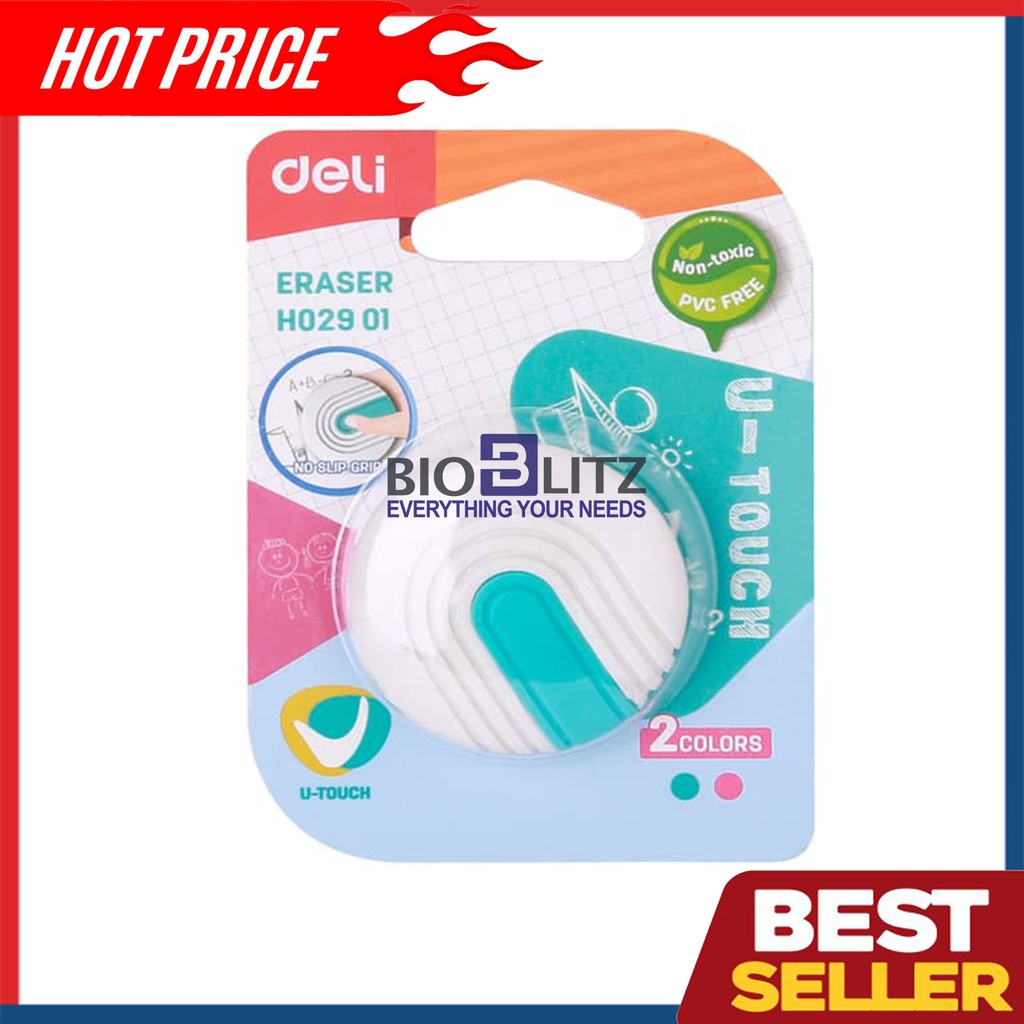 

Deli Penghapus Pensil Bebas PVC 2 Warna