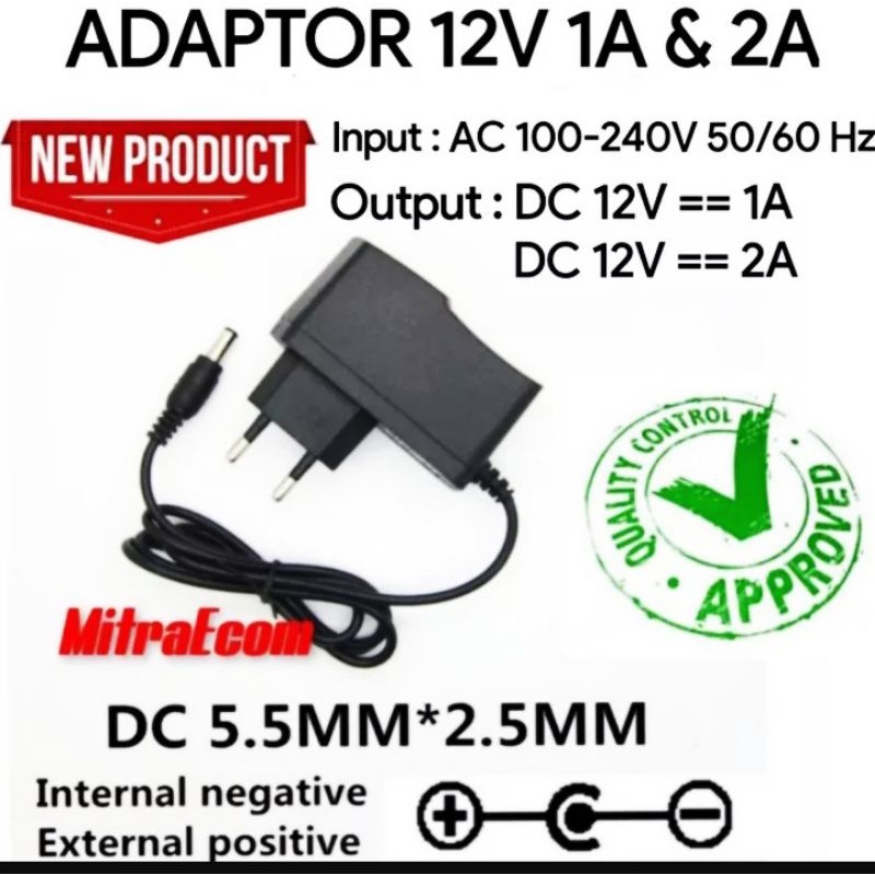 Adaptor input 220 Volt  output 12 Volt 2 Ampere