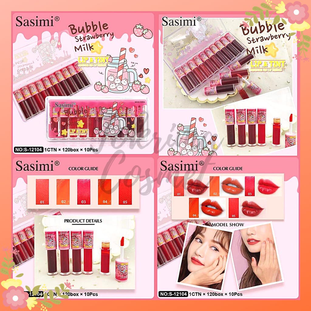 (CYBER) COD TERMURAH ecer termurah Liptint Sasimi R 99% Original  RANDOM KARAKTER