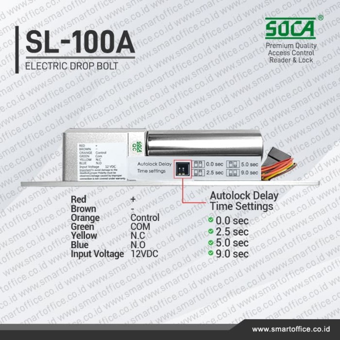 SOCA-SL100, Electric Drop-Bolt