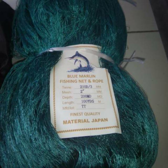 Jaring burung ikan nilon  d3 200md x 100yard  pilih ukuran