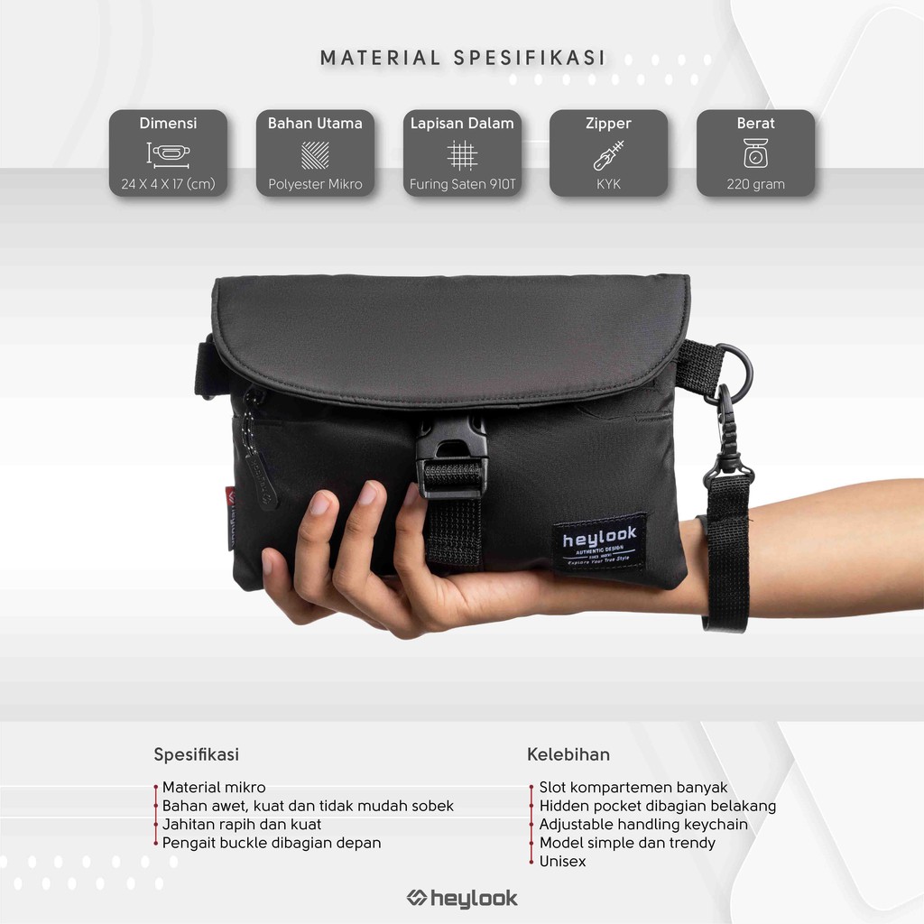 HEYLOOK Project - Clutch Bag Pria BRISTOL Hand Bag Pria Wanita