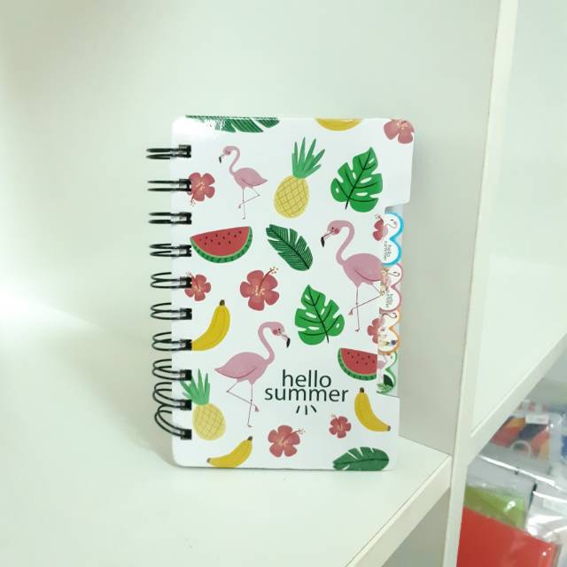

BUKU SPIRAL FLAMINGO summer edition ver. kecil mini buku tulis notebook memo angsa unicorn