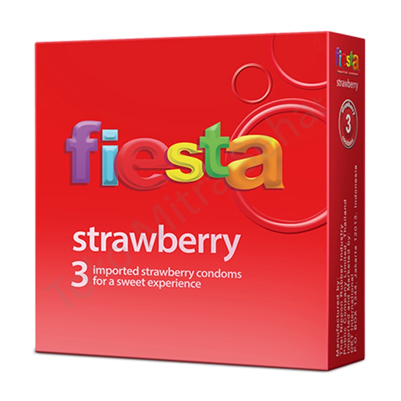 PRIVASI AMAN TERJAMIN - KONDOM FIESTA RASA STRAWBERRY isi 3/ FIESTA KONDOM / SARUNG / KONTRASEPSI PR