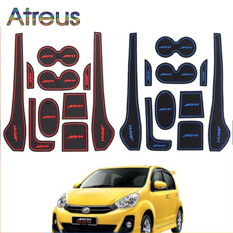 Perodua Myvi 2018 2019 2011-2017 &amp; Bezza Matras Karet 3D Anti Slip Untuk Interior Mobil