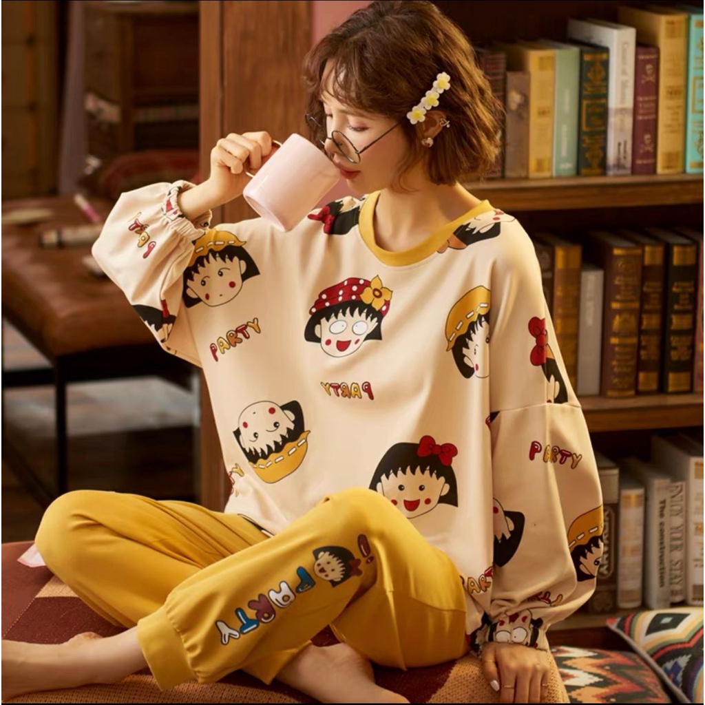 COD pp piyama fashion wanita / Piyama Import PP / stelan wanita / baju tidur wanita-7