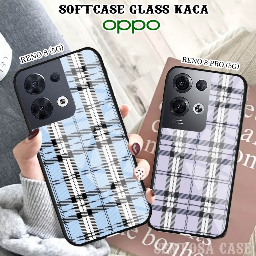 Softcase Glass Kaca OPPO RENO 8 (5G) & RENO 8 PRO (5G) - Casing HP OPPO RENO 8 & 8 PRO (5G) [ S66 ].