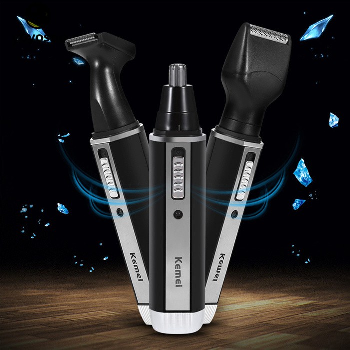 KM-6630 Alat Cukur Elektrik Jenggot Kumis Bulu Hidung 4 in 1-yoyosoo