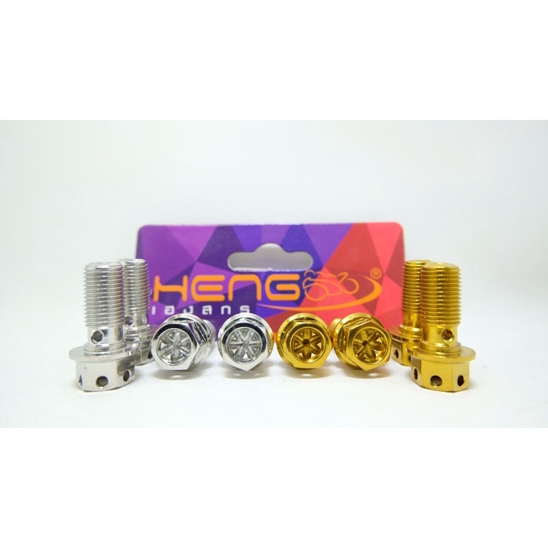 GARANSI ORIGINAL 100% baut probolt HENG gold flower nepel selang rem ke kaliper master rem drat kasar 1.25 drat kasar dan 1.10 drat halus thailand ORIGNL