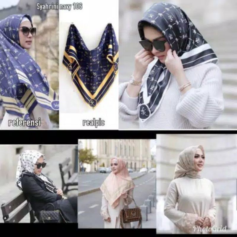 hijab segi empat SR syahrini kw