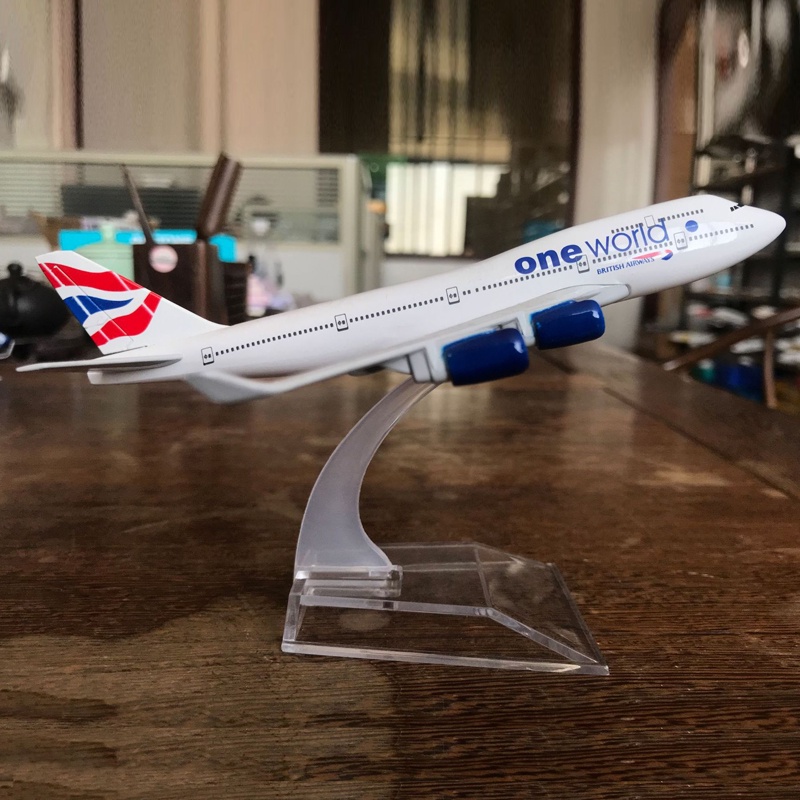 Oneworld B747 Miniatur Diecast Pesawat Terbang British Airways Boeing 747 Bahan Alloy Untuk Hadiah