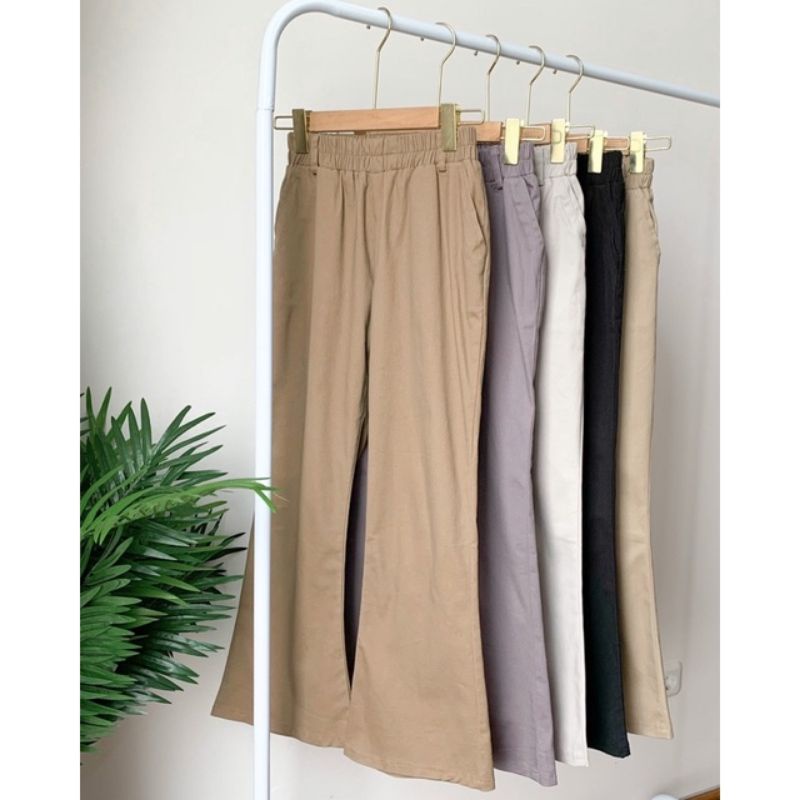 Cutbray Combat Premium Basic Highwaist Pants Celana Panjang Wanita Bahan Premium