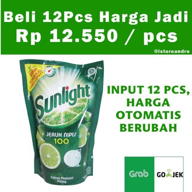 [GOJEK Ready] Sunlight Lime 755 ml - bisa grosir