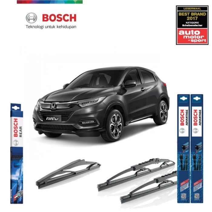 Wiper Depan Belakang Honda HR-V Bosch Advantage Ori