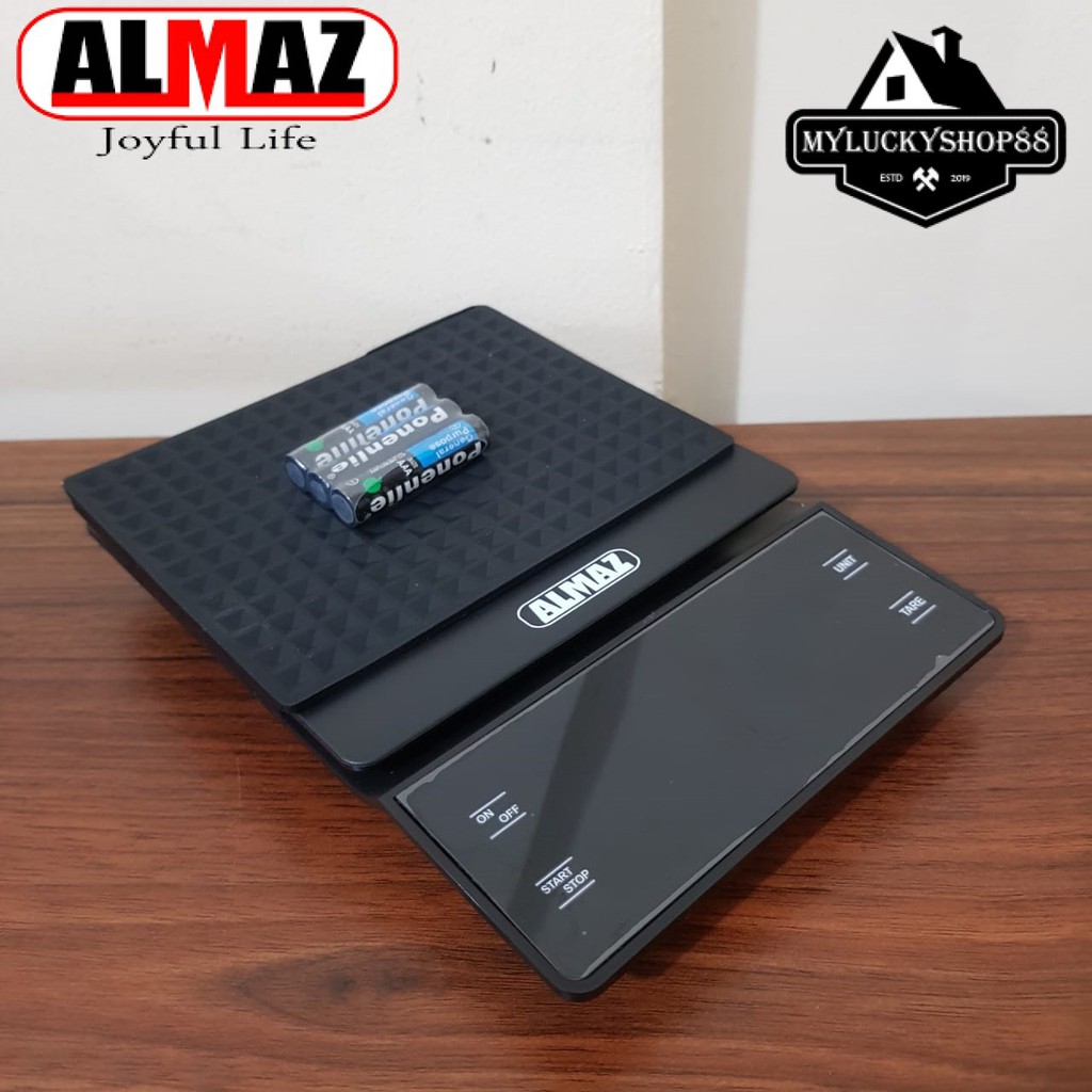 Almaz Digital Touch Coffee Scale Timbangan Kopi Dapur 3Kg