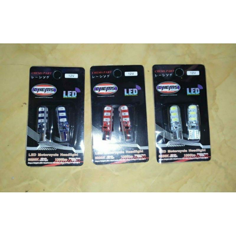 Sen jelly kedip flash 6mata Sen Jelly Flash Kedip Per Pcs Universal Sen jelly flash 6led T10 Universal mobil motor