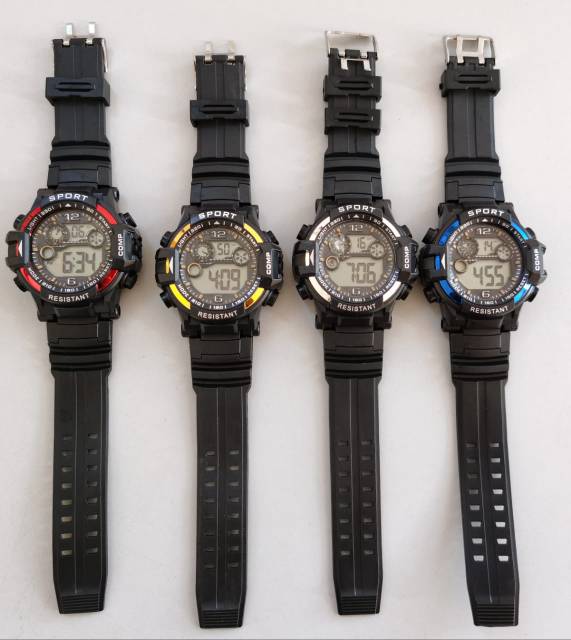 Jam Tangan Pria Sporty Digital S-Sports Strap Rubber SS008