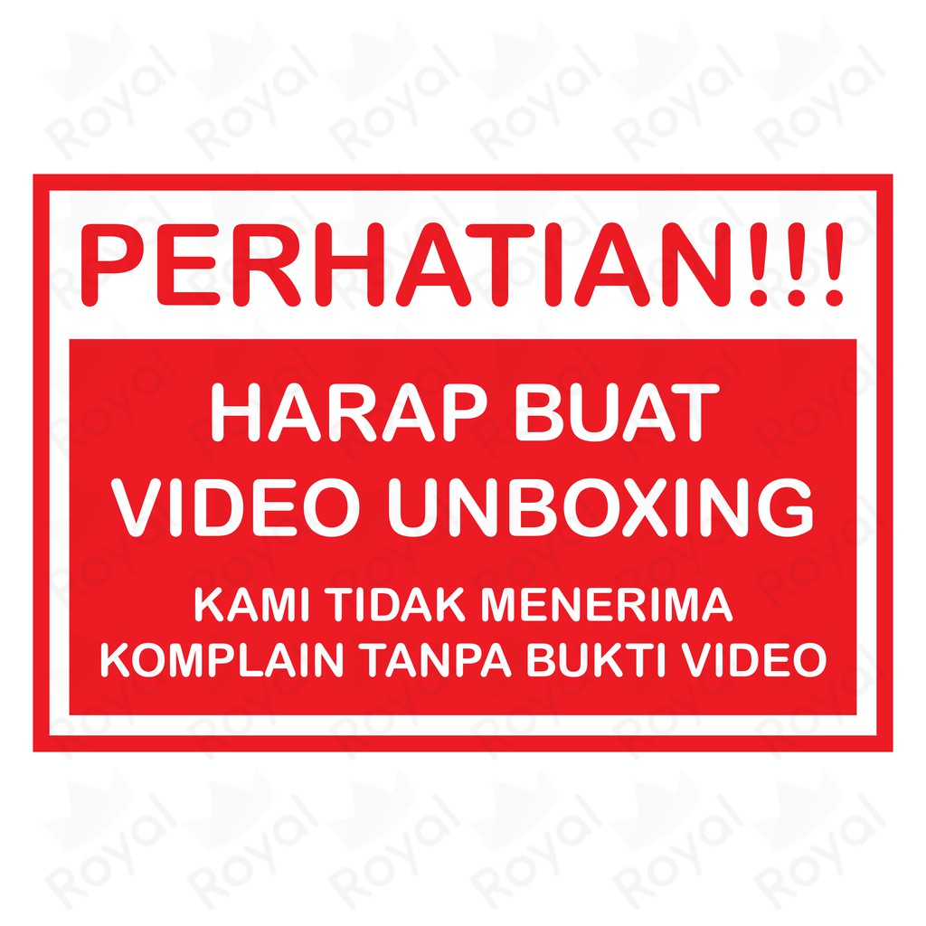 STICKER FRAGILE / STICKER VIDEO UNBOXING / STICKER AWAS PECAH / STICKER JANGAN DIBANTING