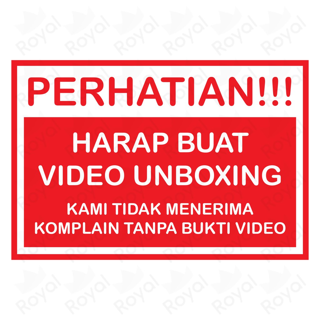 STICKER FRAGILE / STICKER VIDEO UNBOXING / STICKER AWAS PECAH / STICKER JANGAN DIBANTING