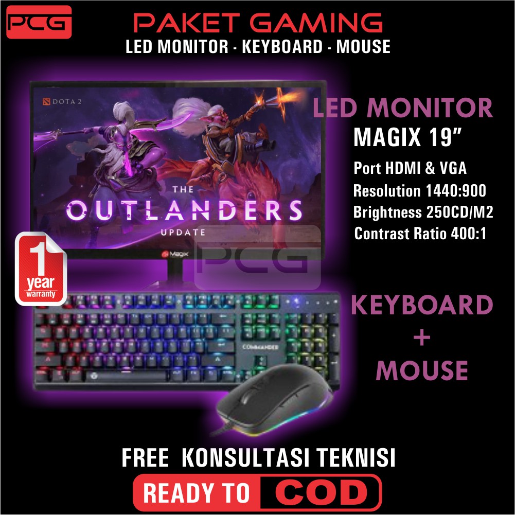 MONITOR DISPLAY LED 19 INCH PC GAME RAKITAN KOMPUTER GAMING DESAIN DESIGN GRAFIS RENDERING EDITING