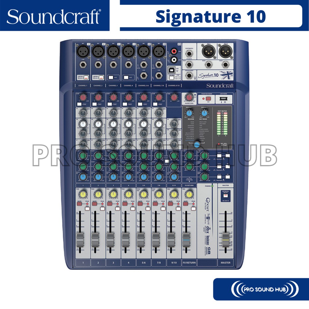 Soundcraft Signature 10 Original Analog Mixer 10 Input 6 Channel USB Audio Interface Soundcard