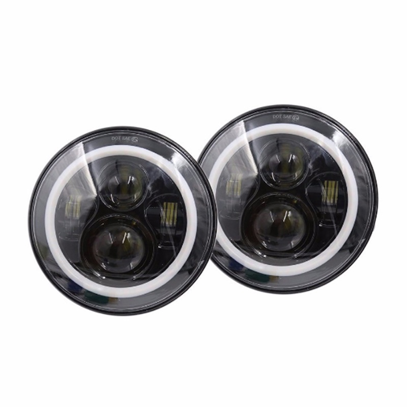 1pc Lampu Depan LED Hi / Lo 97-18 JK TJ LJ 75W Bentuk Bulat 7 Inch Untuk Motor