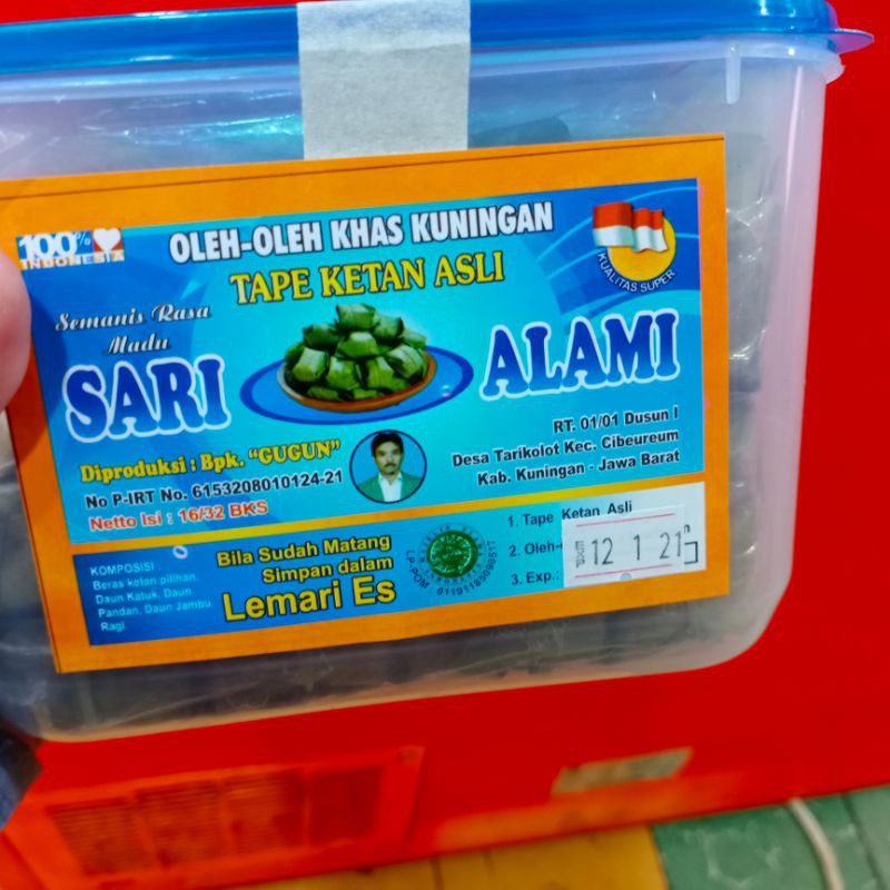 

Tape Ketan "Sari Alami" Khas Kuningan Isi : 32 bungkus