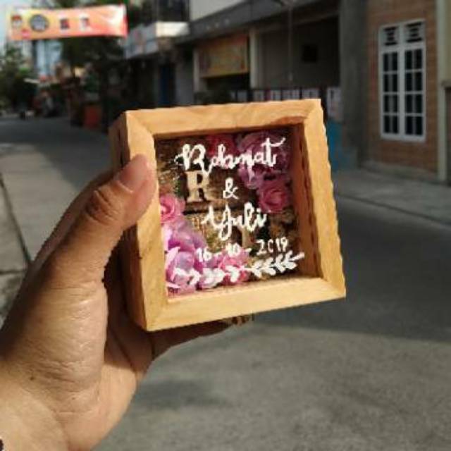 JASA TULIS  NAMA  DI ACRYLIC KOTAK  CINCIN Shopee Indonesia