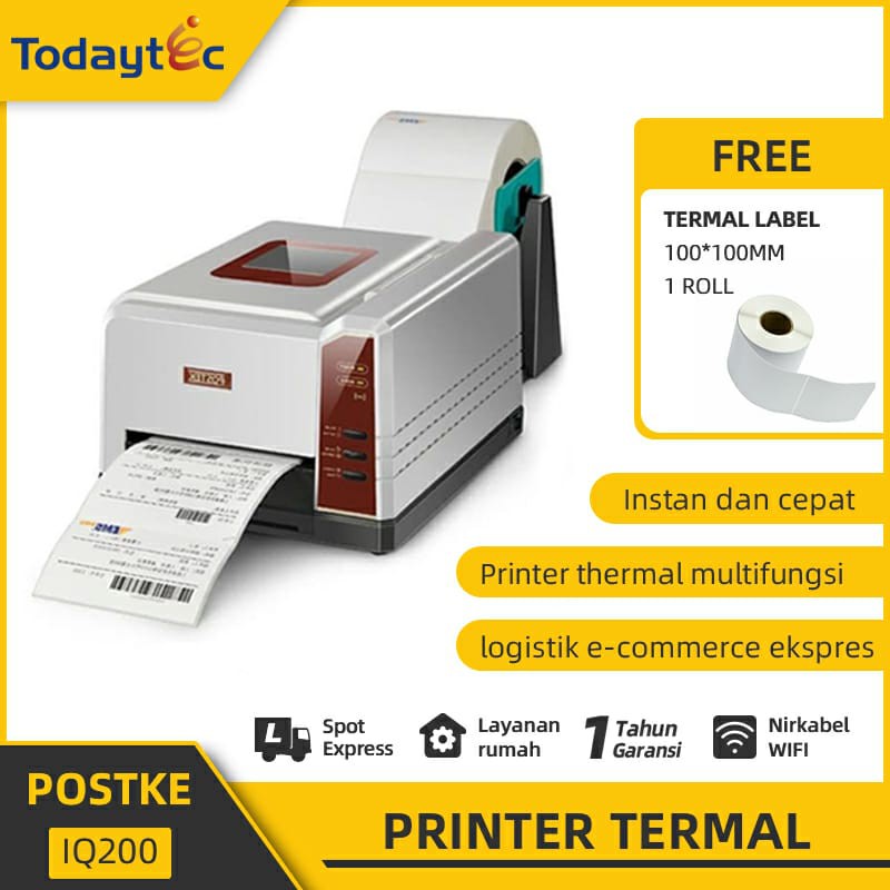 

PRINTER LABEL BARCODE THERMAL Label barcode Thermal printer POSTEK IQ-200 khusus label thermal HOT!