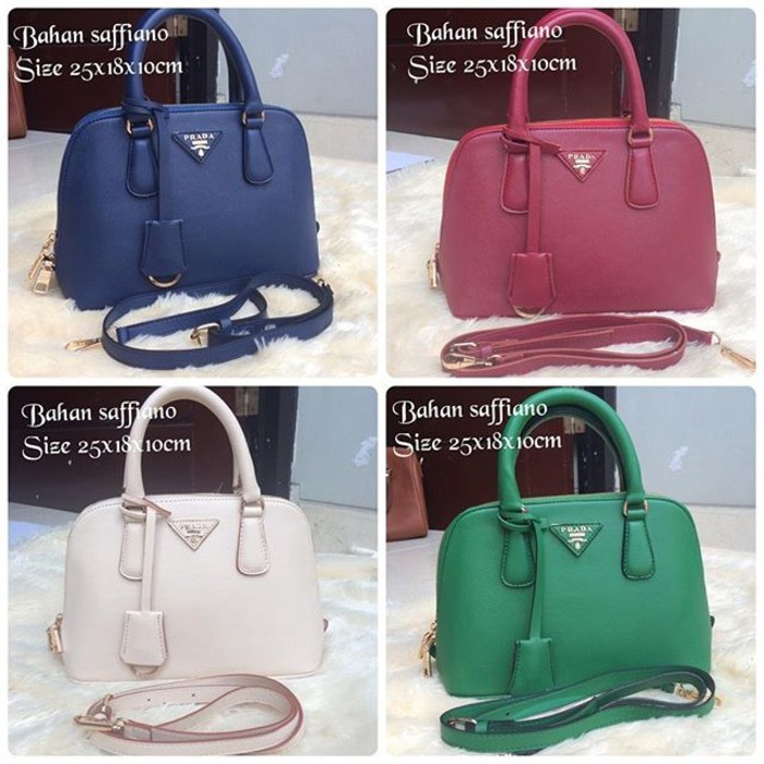 PROMO Tas Wanita cewek branded fashion handbags Prada Alma Mini bagus Terlaris