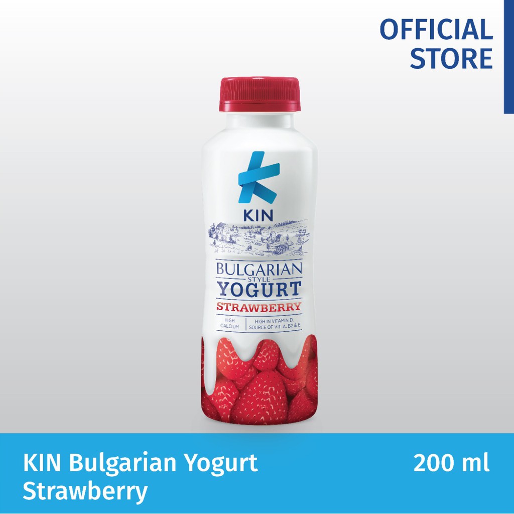 KIN Bulgarian Yogurt Strawberry 200 ml | Shopee Indonesia