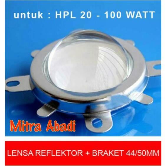 Lensa 4,4 cm + Reflektor +  Bracket for HPL 20W-100W