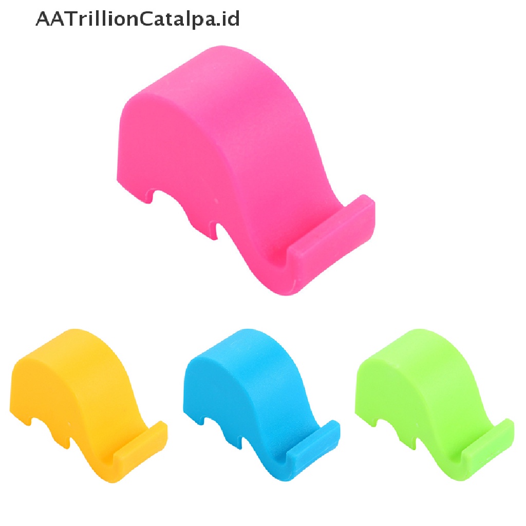 Aatrillioncatalpa 1PC Stand Holderdudukan Smartphone Universal Desain Gajah Mini Untuk Meja