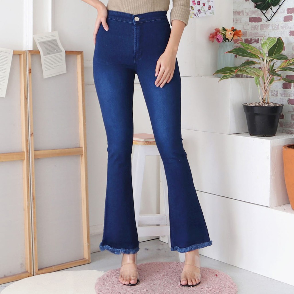 7C-G CELANA JEANS PREMIUM HIGHWAIST CUTBRAY BIRU DIAMOND /HIGHWAIST BOOTCUT/ STREACHT /27 - 34